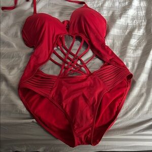 Kenneth Cole Vibrant Red Swimwear
